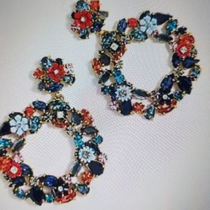 J.Crew:Mixed Media Floral Earrings, NWT